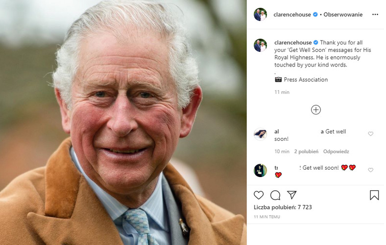 Clarence House na Instagramie