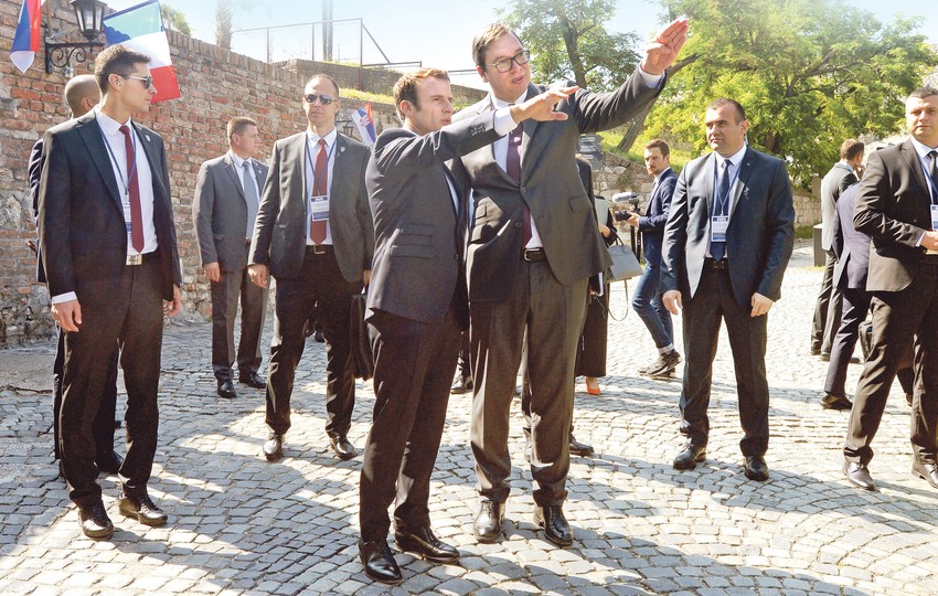 Makron i Vučić na Kalemegdanu