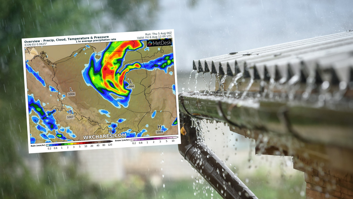 Prognoza pogody na piątek, 6 sierpnia. Chłodny i deszczowy koniec tygodnia