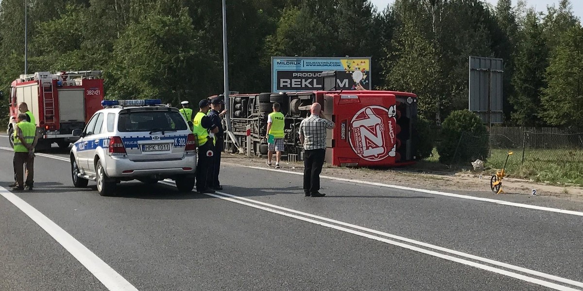 Wypadek Polskiego Busa na Podkarpaciu. Wielu rannych