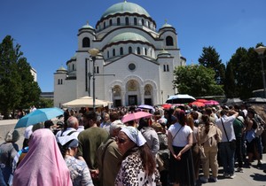 Hram Svetog Save zbog pojasa Presvete Bogorodice