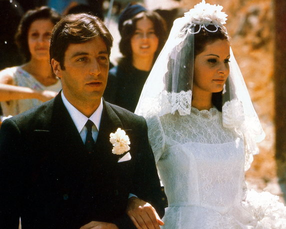 Simonetta Stefanelli z Alem Pacino w filmie "Ojciec chrzestny" (1972)