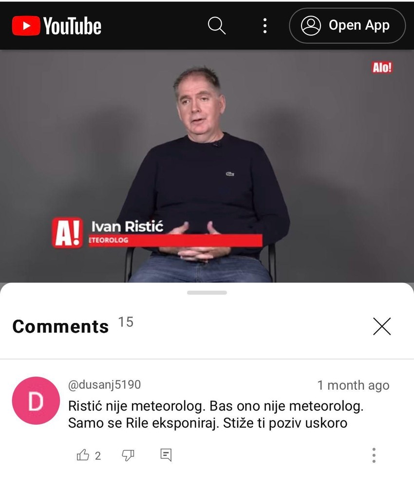 Komentari na Jutjubu