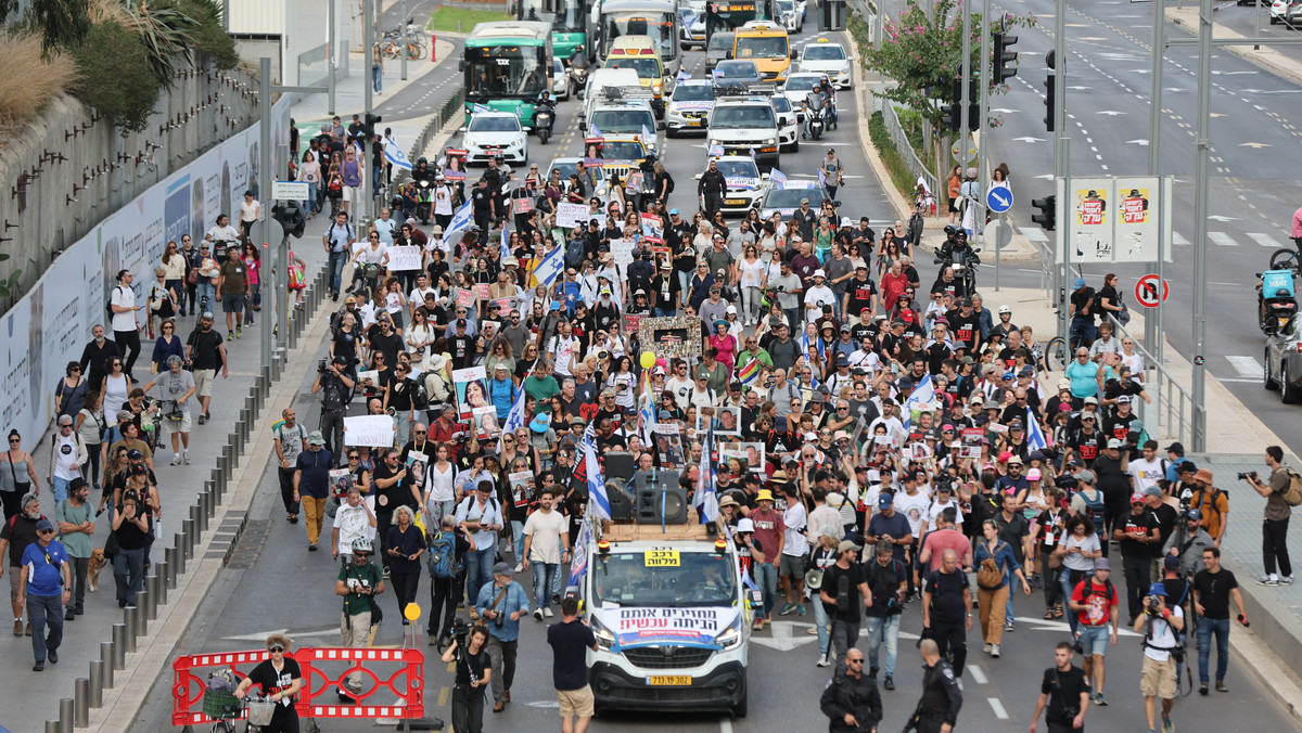 Marsz protestacyjny rodzin zakładników. Przejdą z Tel Awiwu do Jerozolimy