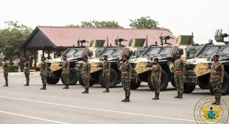 President presents armoured vehicles to GAF