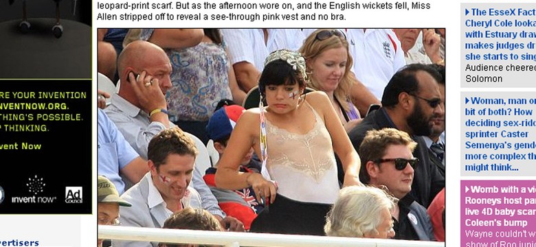 Lily Allen znowu zapomniała stanika