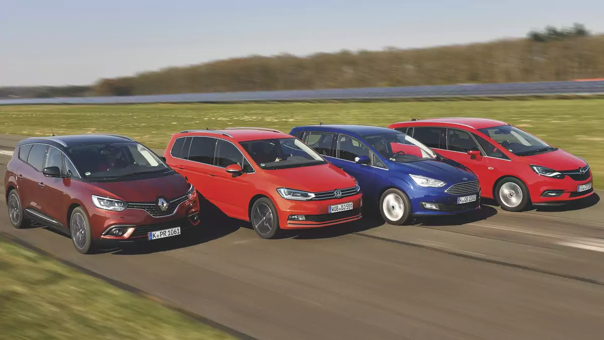 Porównanie: Ford Grand C-Max, Opel Zafira, Renault Grand Scenic, Volkswagen Touran