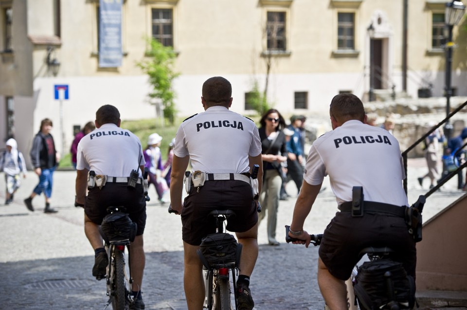 LUBLIN POLICJANCI NA ROWERACH