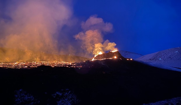 Erucpija vulkana na jugozapadu Islanda