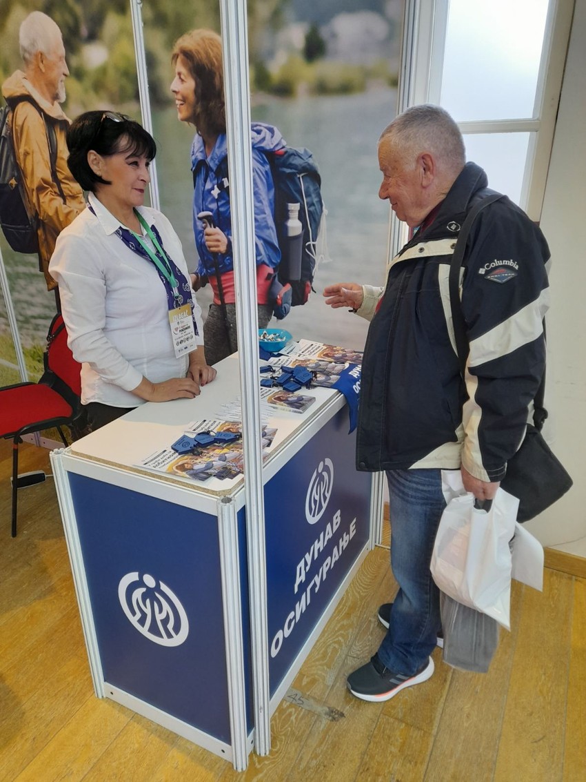 Štand Kompanije „Dunav osiguranje“ na Sajamu penzionera u Nišu
