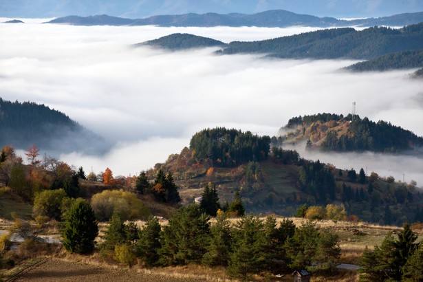 Widok na pasmo górskie Rodopów