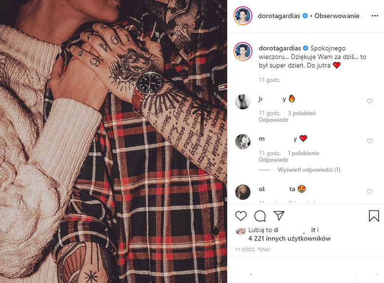 Dorota Gardias na Instagramie