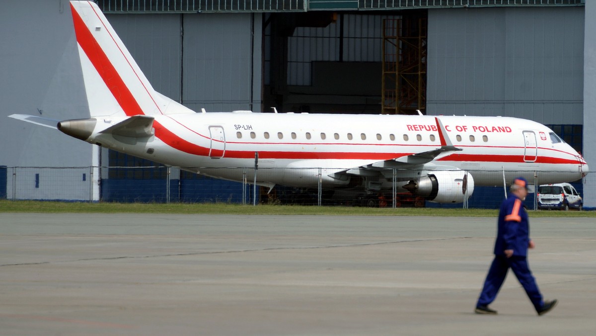 WARSZAWA LOTNISKO OKĘCIE RZĄDOWY EMBRAER 175 AWARIA (Embraer 175)