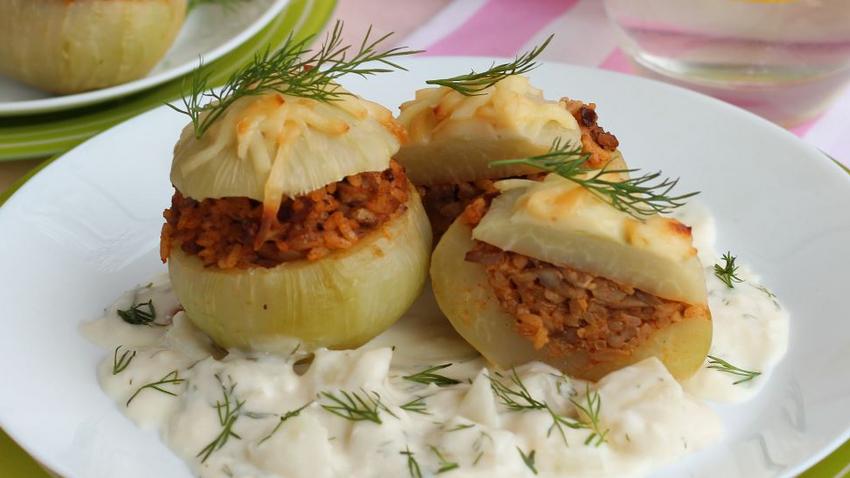 karalábé, töltött karalábé, vegetáriánus recept, recept