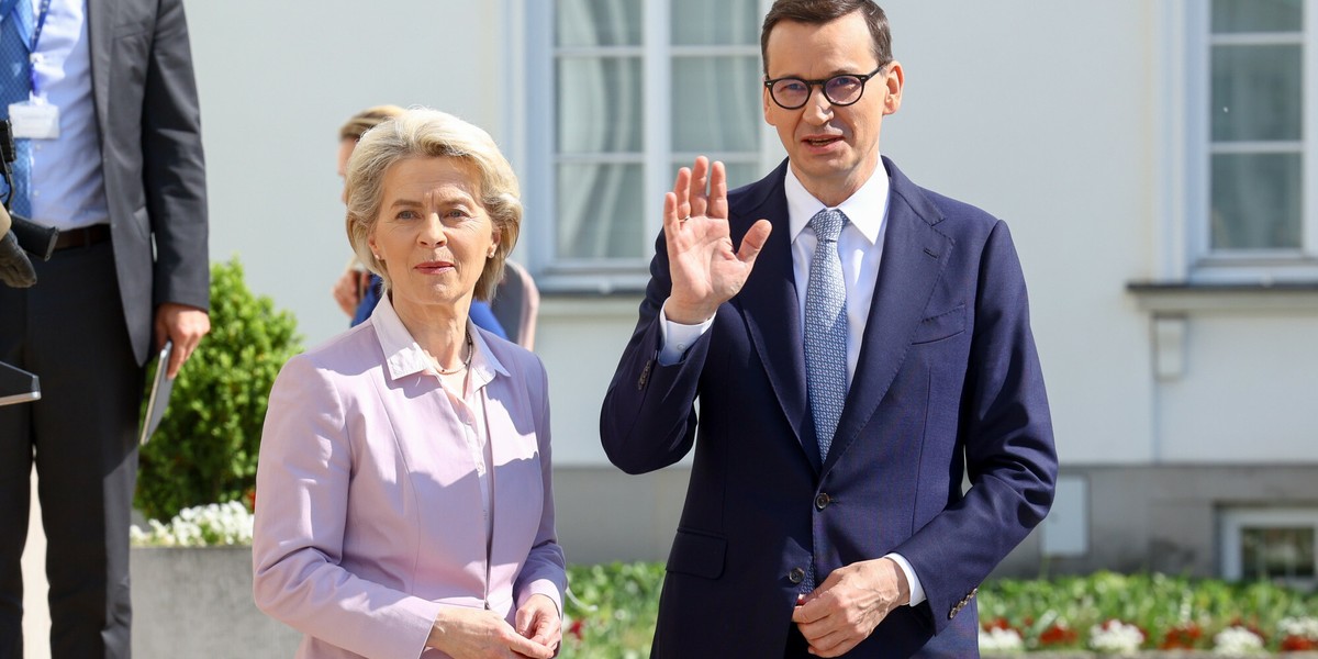 Ursula von der Leyen i Mateusz Morawiecki.