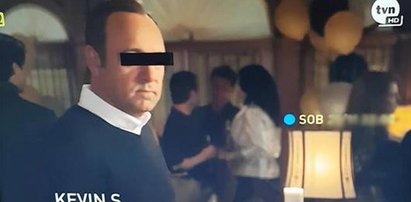 Kevin Spacey z czarnym paskiem na oczach w TVN. To jakiś ponury żart?