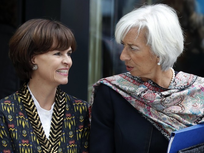 Nicola Leibinger-Kammueller (Prezes i Dyrektor Trumpf Ltd) i Christine Lagard (Dyrektor Zarządzający Międzynarodowego Funduszu Walutowego)