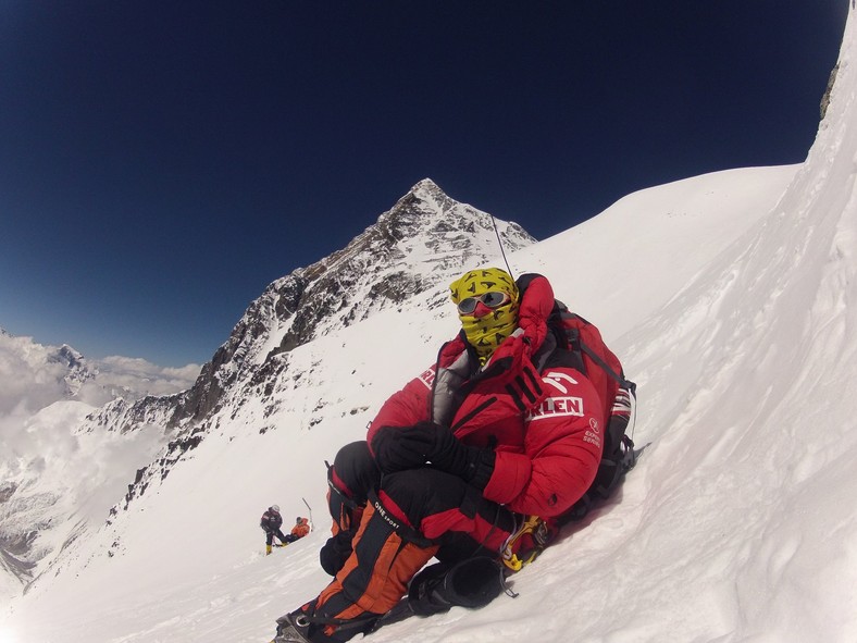 Na zachodniej ścianie Lhotse (8516 m n.p.m.) - wrzesień 2012