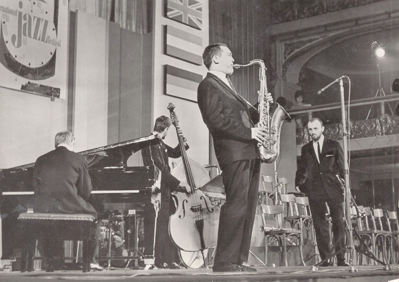 Kwintet Komedy, 1962. Od lewej: Krzysztof Komeda, Jacek Ostaszewski, Michał Urbaniak, Tomasz Stańko