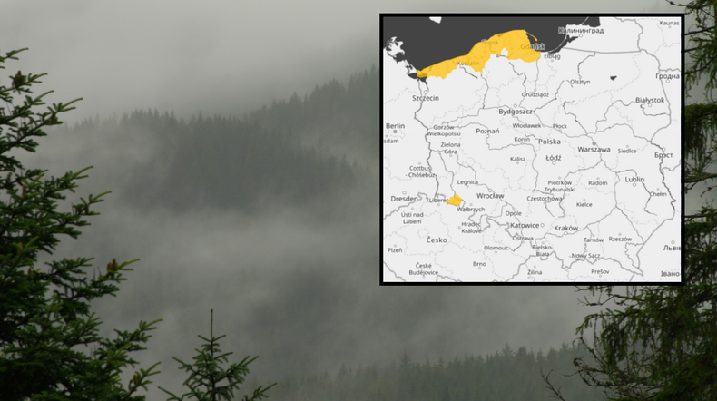 To nie będzie spokojna noc w części kraju. Są żółte alerty IMGW (mapa: IMGW)