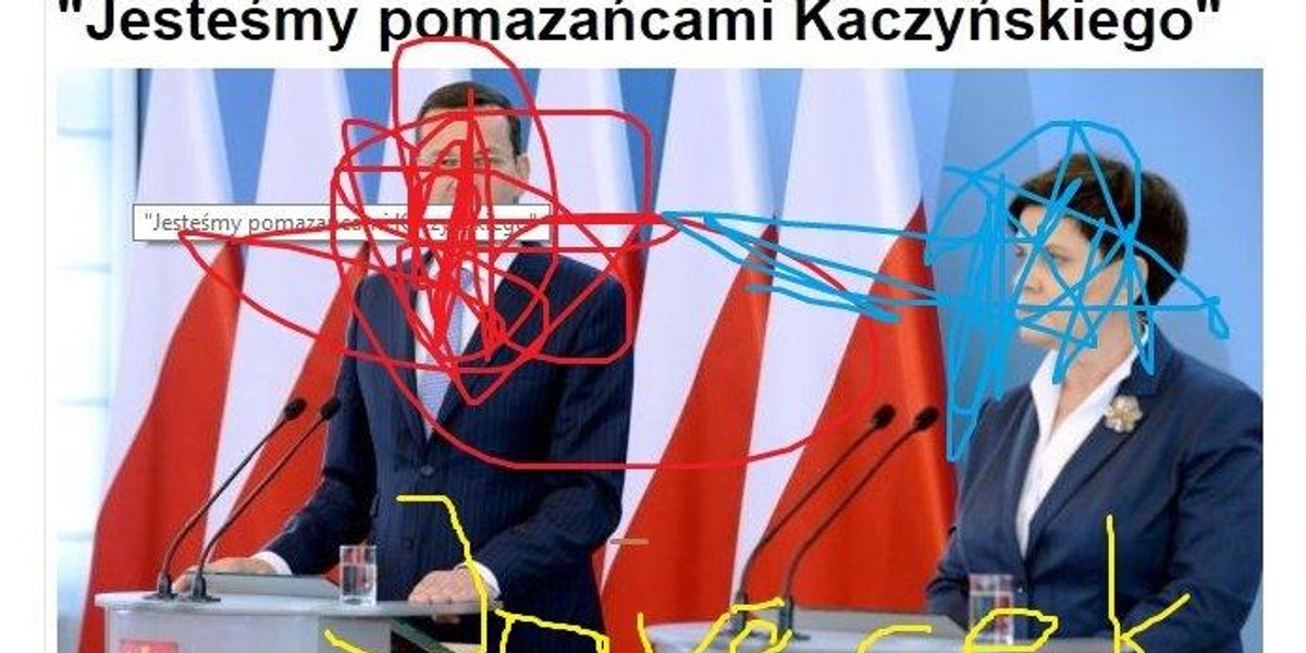 Internet kpi z „pomazańców Kaczyńskiego". MEMY