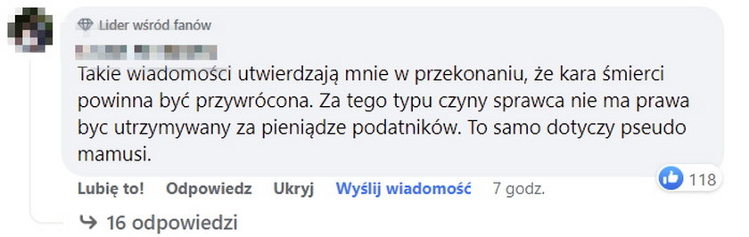 Komentarz na FAKT24.pl na Facebooku.