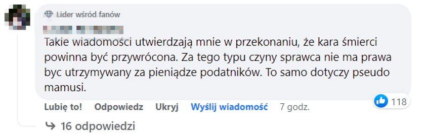 Komentarz na FAKT24.pl na Facebooku.