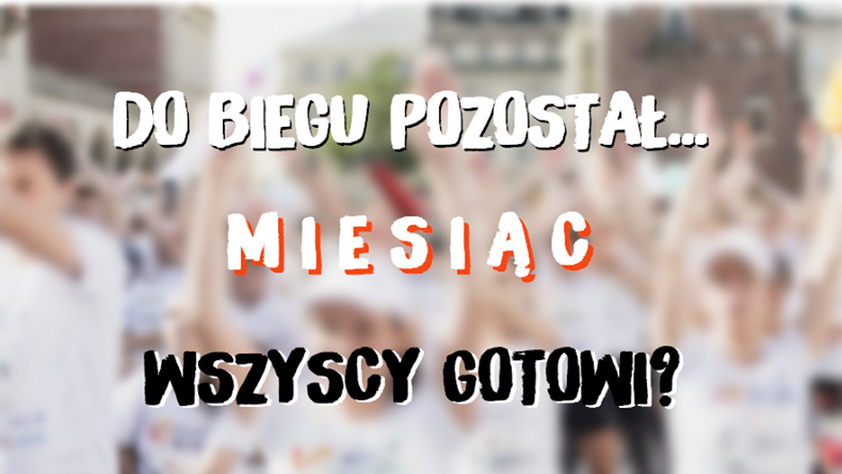 Już za niecały miesiąc, blisko 20 tys. biegaczy z 8 polskich miast, pobiegnie dla tych, którzy biec nie mogą.