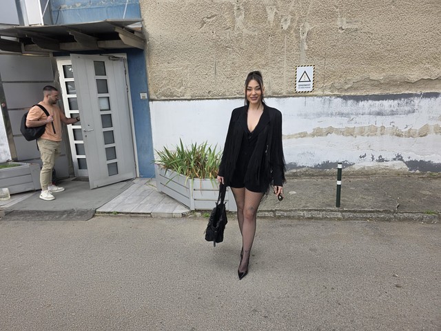 Sanja Vučić na snimanju "Zvezda Granda"