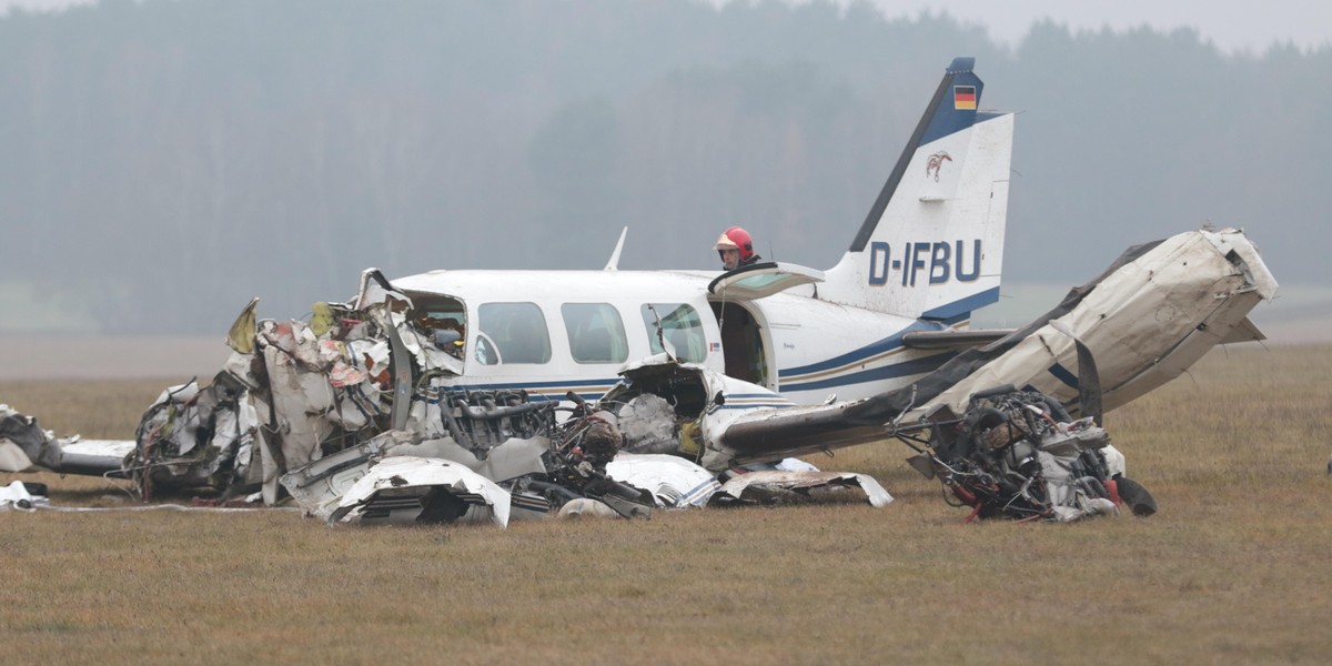 Katastrofa lotnicza w Zielonej Górze. Nie żyje pilot 