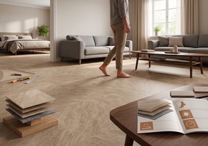 Laminat, linoleum