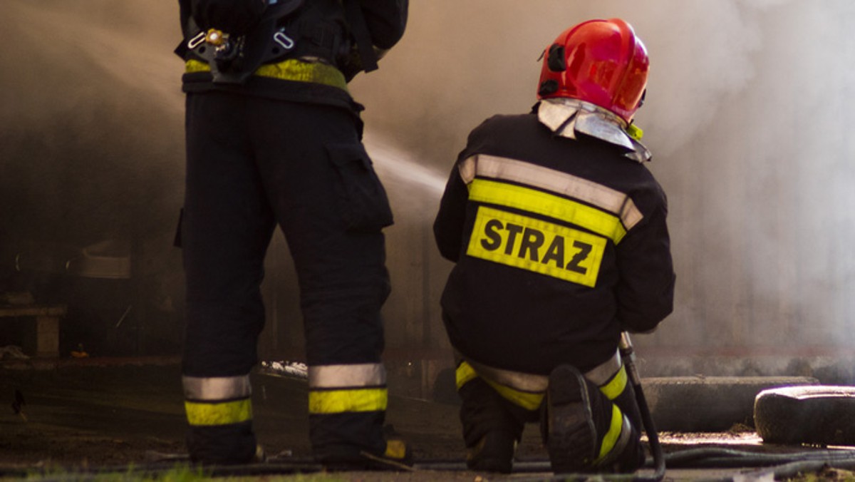 Pożar znanego marketu budowlanego w Olsztynie