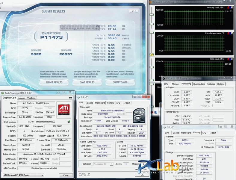 Rekord świata ATI HD 4850 w programie 3DMark Vantage