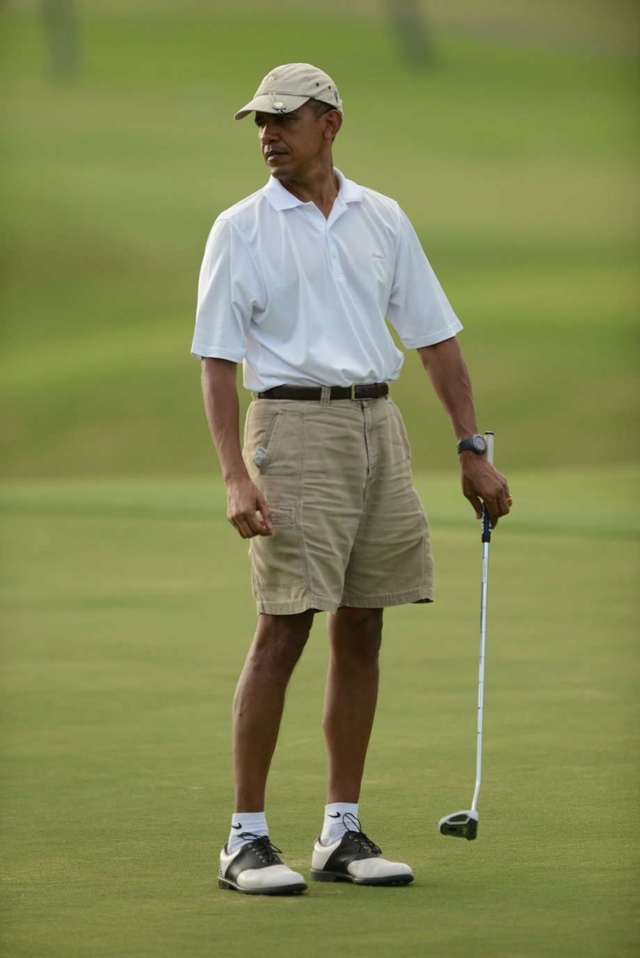 Obama golfing in 2014.