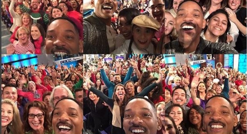 Will Smith selfie photo collage