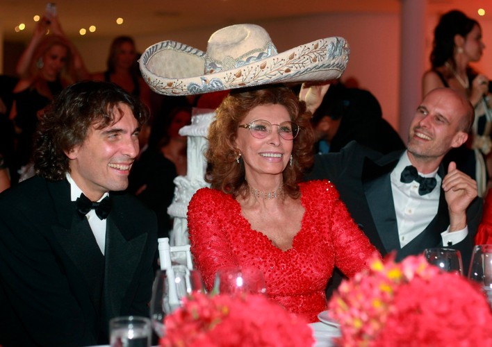 Sophia Loren i jej synowie: Carlo Ponti Jr. oraz Edoardo Ponti