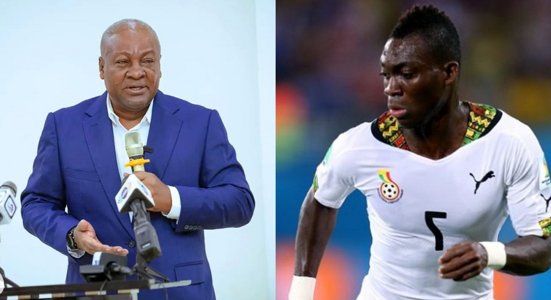 John Mahama and Christian Atsu