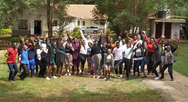 Pulse's leadership team with the Pulse Kenya team earlier this year.