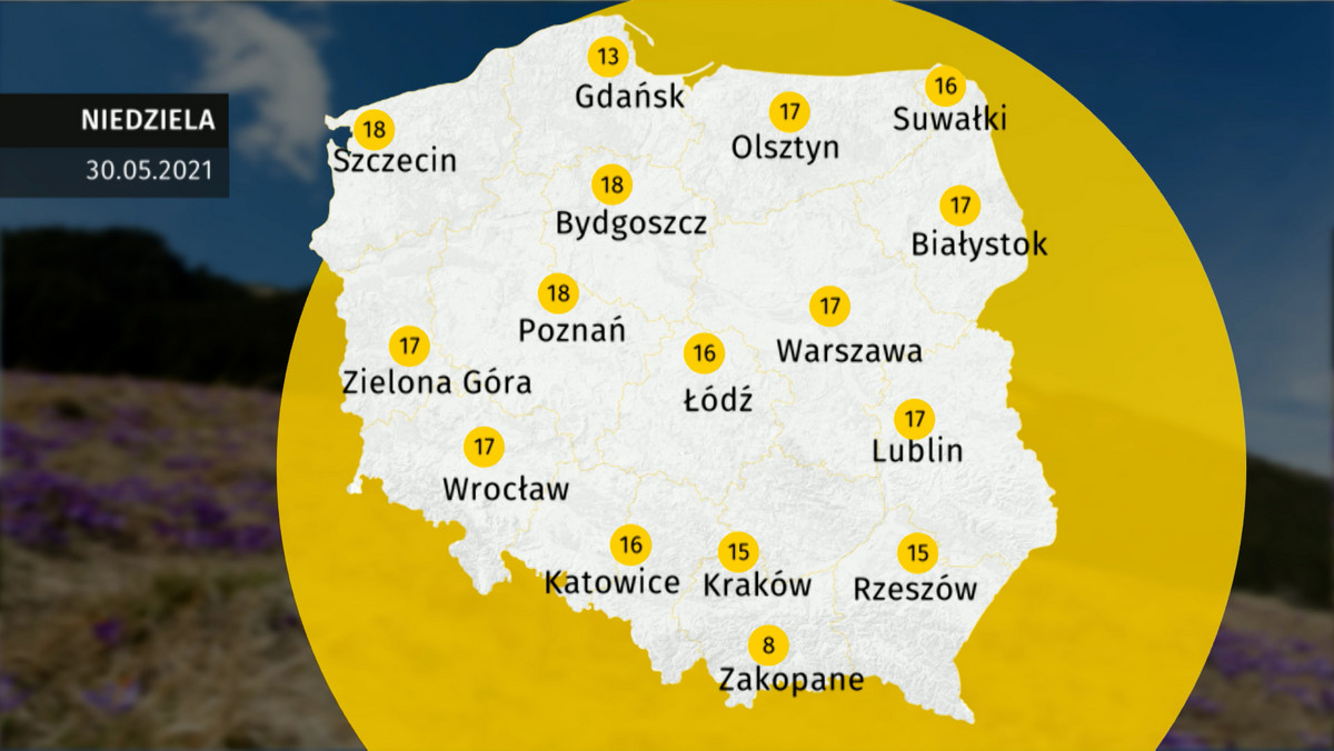 Prognoza pogody dla Polski. Jaka pogoda w niedzielę 30 maja 2021?