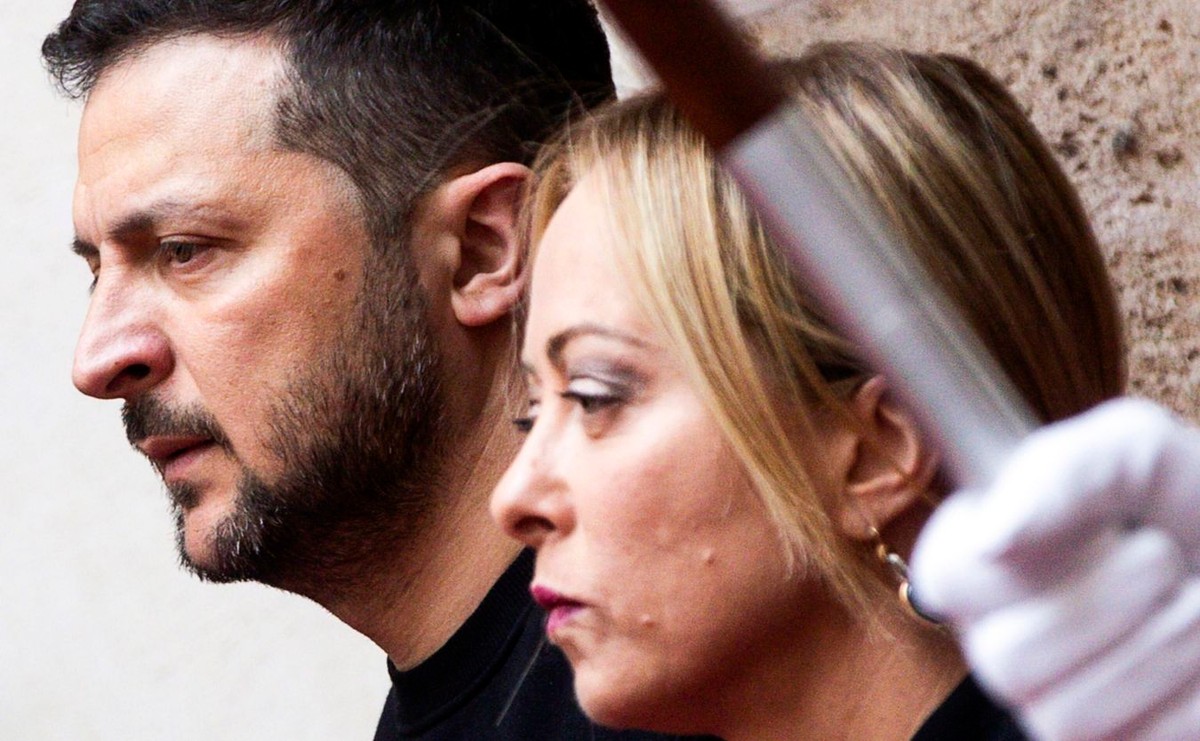 Wołodymyr Zełenski i Giorgia Meloni