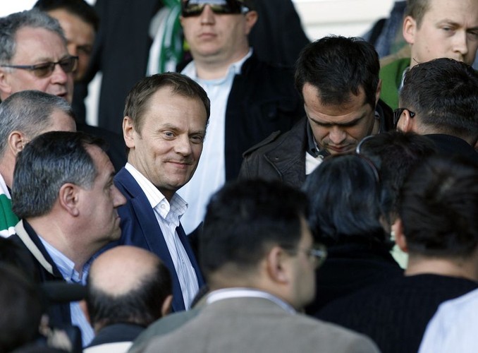 Tusk na derbach Trójmiasta w 2009 roku