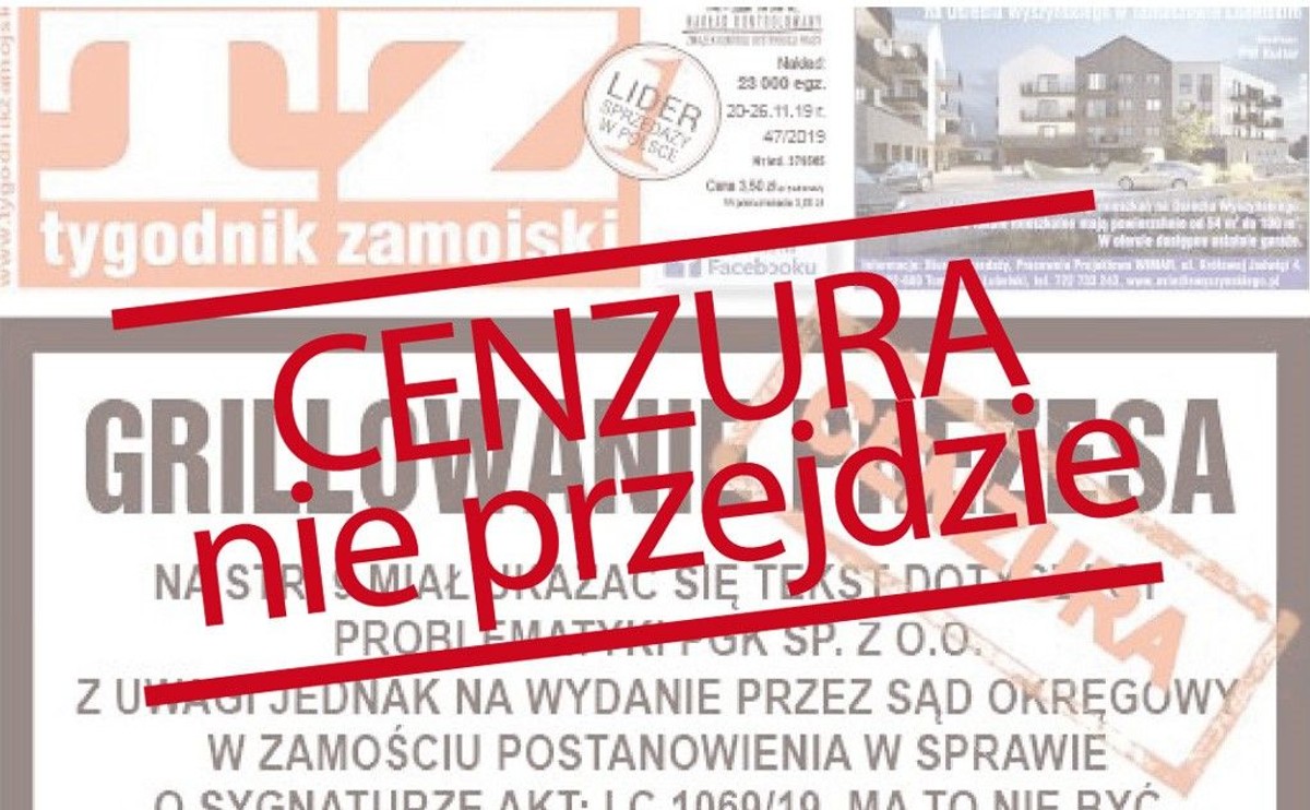 "CENZURA NIE PRZEJDZIE!". Akcja solidarnościowa wydawców mediów lokalnych