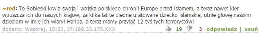 Prokuratura szuka autora rasistowskiego wpisu ws. uchodźców