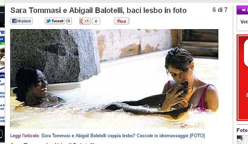 Sara Tommasi Abigail Balotelli