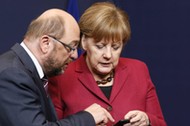 Martin Schulz, Angela Merkel