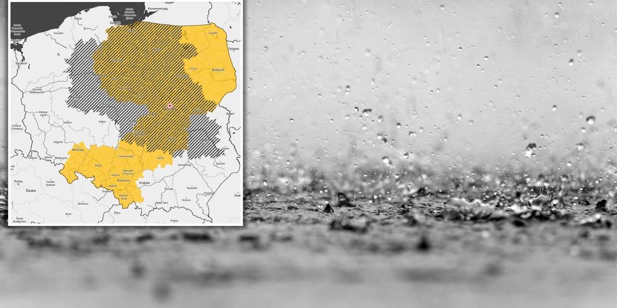 Intensywne opady deszczu, silny deszcz z burzami, gęsta mgła. Synoptycy ostrzegają przed takimi zjawiskami. 