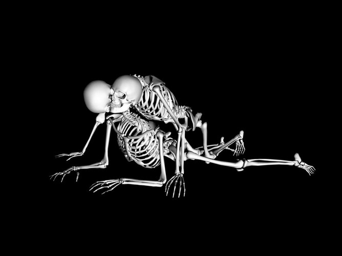 Pozycja seksualna Słoń. Partnerzy leżą na boku, twarzami skierowanymi w tym samym kierunku, mężczyzna znajduje się za kobietą. Główne zalety tej pozycji to wygoda i naturalność.