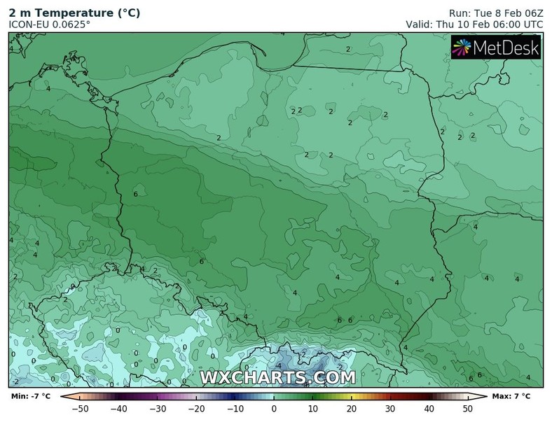 Temperatura w całej Polsce będzie dodatnia