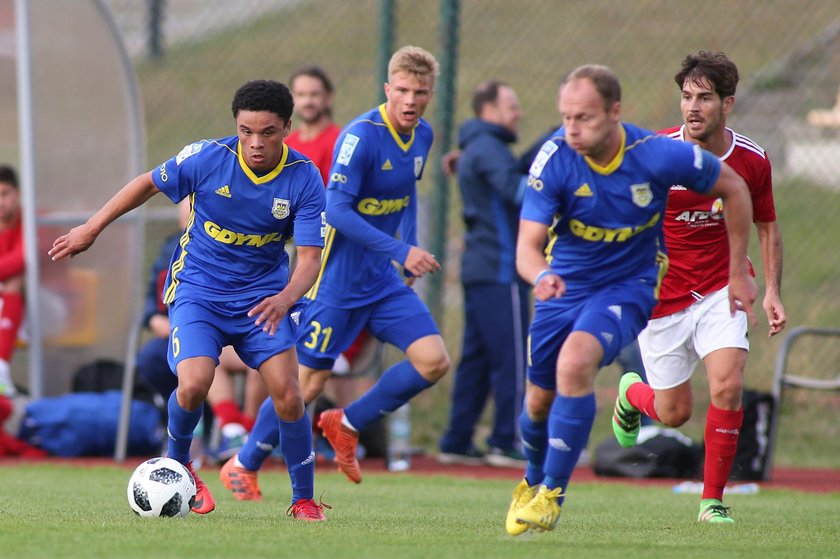 Pilka nozna. Sparing. Arka Gdynia - AFE Spain. 02.07.2018