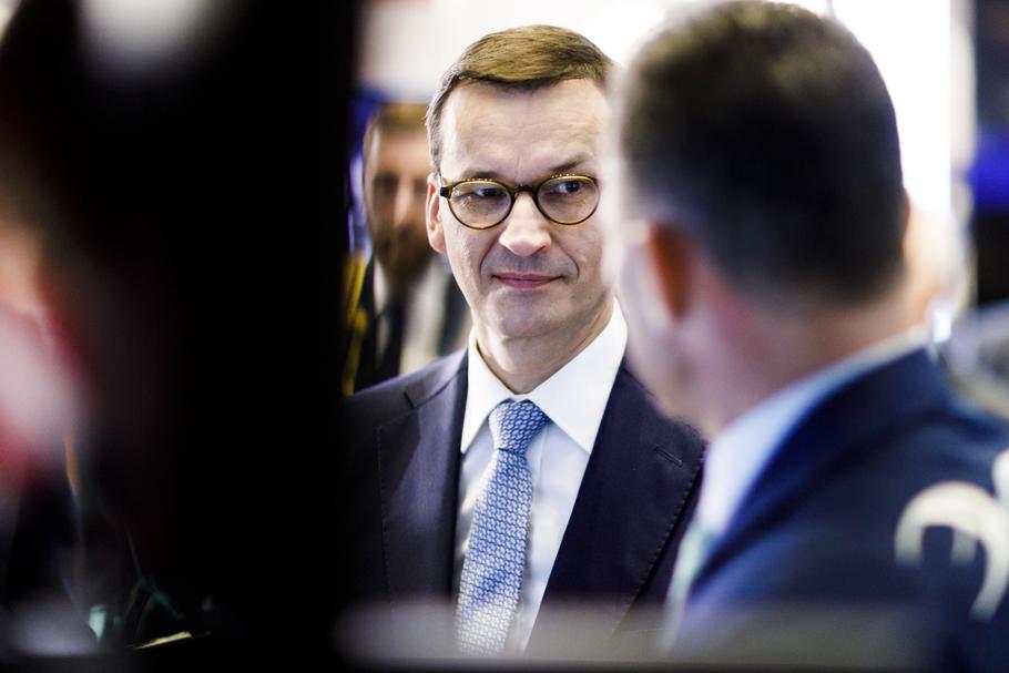 Mateusz Morawiecki w czasie wizyty na giełdzie w Nowym Jorku